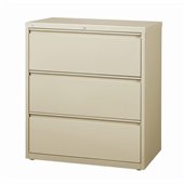Hirsh Industries LLC 10000 Series Lateral 42 Wide 3 Drawer File Cabinet in Putty