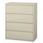 Hirsh Industries LLC 10000 Series Lateral 42 Wide 4 Drawer File Cabinet in Putty