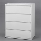 Hirsh Industries LLC 10000 Series Lateral 42 Wide 4 Drawer File Cabinet in Gray