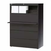 Hirsh Industries LLC 10000 Series Lateral 42 Wide 5 Drawer File Cabinet in Charcoal