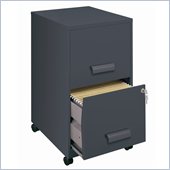 Hirsh Industries LLC SOHO 18 Deep Mobile 2 Drawer File Cabinet in Graphite