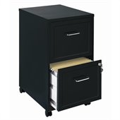 Hirsh Industries LLC SOHO 18 Deep Mobile 2 Drawer File Cabinet in Black