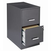 Hirsh Industries LLC SOHO 22 Deep 2 Drawer Letter Size File Cabinet in Charcoal