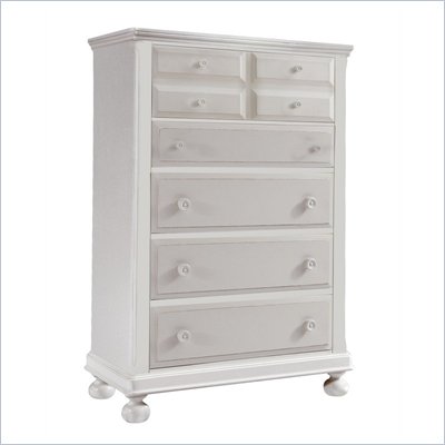 Creations Baby Summer's Evening 5 Drawer Chest in Rubbed White