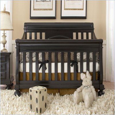 Creations Baby Summer's Evening Sleigh Crib in Antique Black