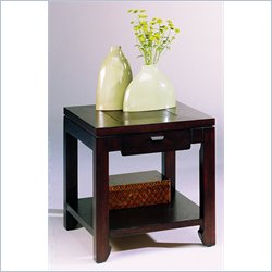 Hammary Kanson Rectangular Drawer End Table in Oxblood