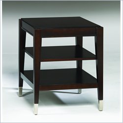 Hammary Glamour Rectangular End Table in Sable Brown
