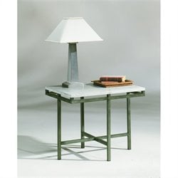 Hammary East Park Rectangular End Table in Gunmetal
