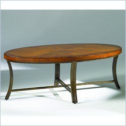 Hammary Mezzo Oval Cocktail Table in Honey