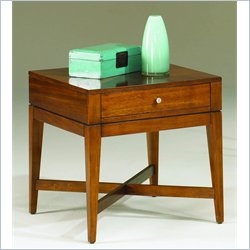 Hammary Rave Rectangular Drawer End Table in Walnut