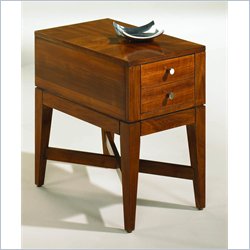 Hammary Rave Chairside Table in Walnut