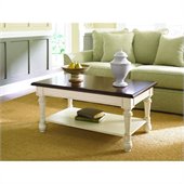 Hammary Promenade Rectangular Cocktail Table Fruitwood/Antique Linen
