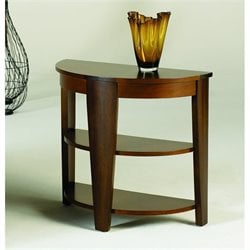 Hammary Oasis Demilune End Table in Cherry/Walnut