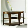ADD TO YOUR SET: Hammary Oasis Demilune Sofa Table in Cherry/Walnut