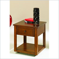 Hammary Nuance Rectangular Drawer End Table in Cherry