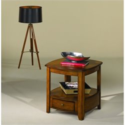 Hammary Primo Rectangular Drawer End Table in Brown