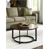 Hammary Nueva Round Cocktail Table in Copper