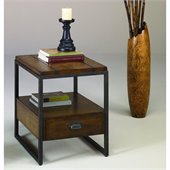 Hammary Baja Rectangular Drawer End Table in Umber
