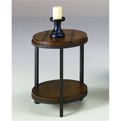 Hammary Baja Round End Table in Umber