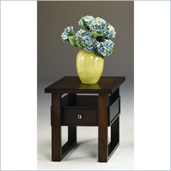 Hammary Capella Rectangular Drawer End Table in Brown