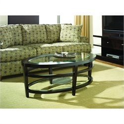 Hammary Urbana Oval Cocktail Table in Merlot