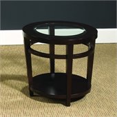 Hammary Urbana Round End Table in Merlot