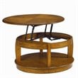 ADD TO YOUR SET: Hammary Ascend Round Lift Top Cocktail Table in Merlot
