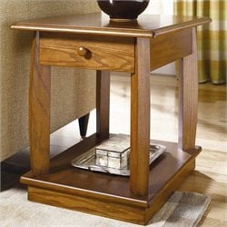Hammary Ascend Rectangular Drawer End Table in Merlot
