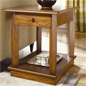 Hammary Ascend Rectangular Drawer End Table in Merlot