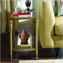 Hammary Elipse Chairside Table in Champagne