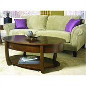 Hammary Concierge Oval Lift-top Cocktail Table in Brown