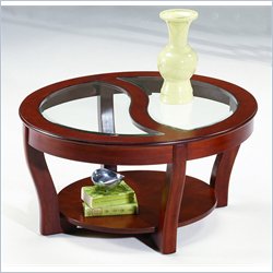 Hammary Omega Round Cocktail Table in Cherry