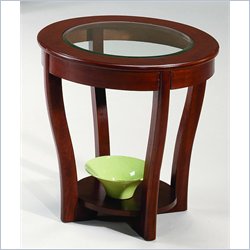Hammary Omega Round End Table in Cherry