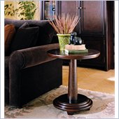 Hammary Magellan Round Pedestal End Table in Chocolate