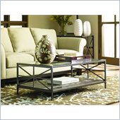 Hammary Crossnore Rectangular Cocktail Table in Dark Brass