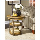 Hammary Vero Round End Table in Almond Finish