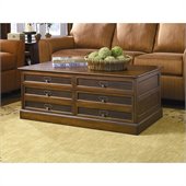 Hammary Mercantile Rectangular Storage Cocktail Table in Whiskey