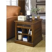 Hammary Mercantile Rectangular Storage End Table in Whiskey Finish