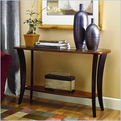 Hammary Flair Sofa Table in Midtone and Rich Dark Brown Finish