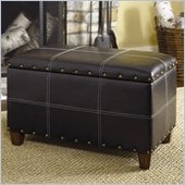 Hammary Hidden Treasures Storage Ottoman Trunk in Black