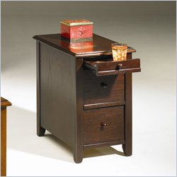 Hammary Chairsides Edwards End Table in Merlot