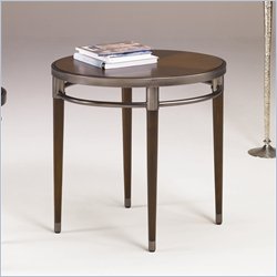 Hammary Observatory Oval End Table in Warm Mahogany Finish