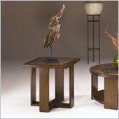Hammary Marika Square End Table in Glazed Chestnut Finish