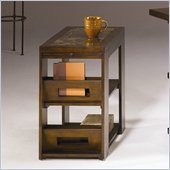 Hammary Marika Chairside Table in Glazed Chestnut Finish