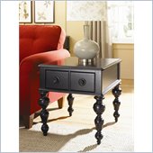 Hammary Mercer Rectangular Drawer End Table in Black Painted Finish