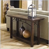 Hammary Vecchio Sofa Table in Mid-Tone Brown Finish