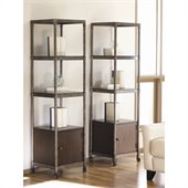 Hammary Structure Etagere/Audio Pier in Distressed Brown