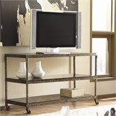 Hammary Structure Entertainment Console/TV Stand in Distressed Brown