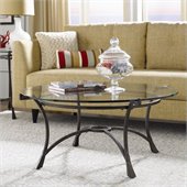 Hammary Sutton Round Cocktail Table in Dark Burnished Finish