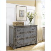 Hammary Hidden Treasures 3 Drawer Accent Chest in Weathered Blue